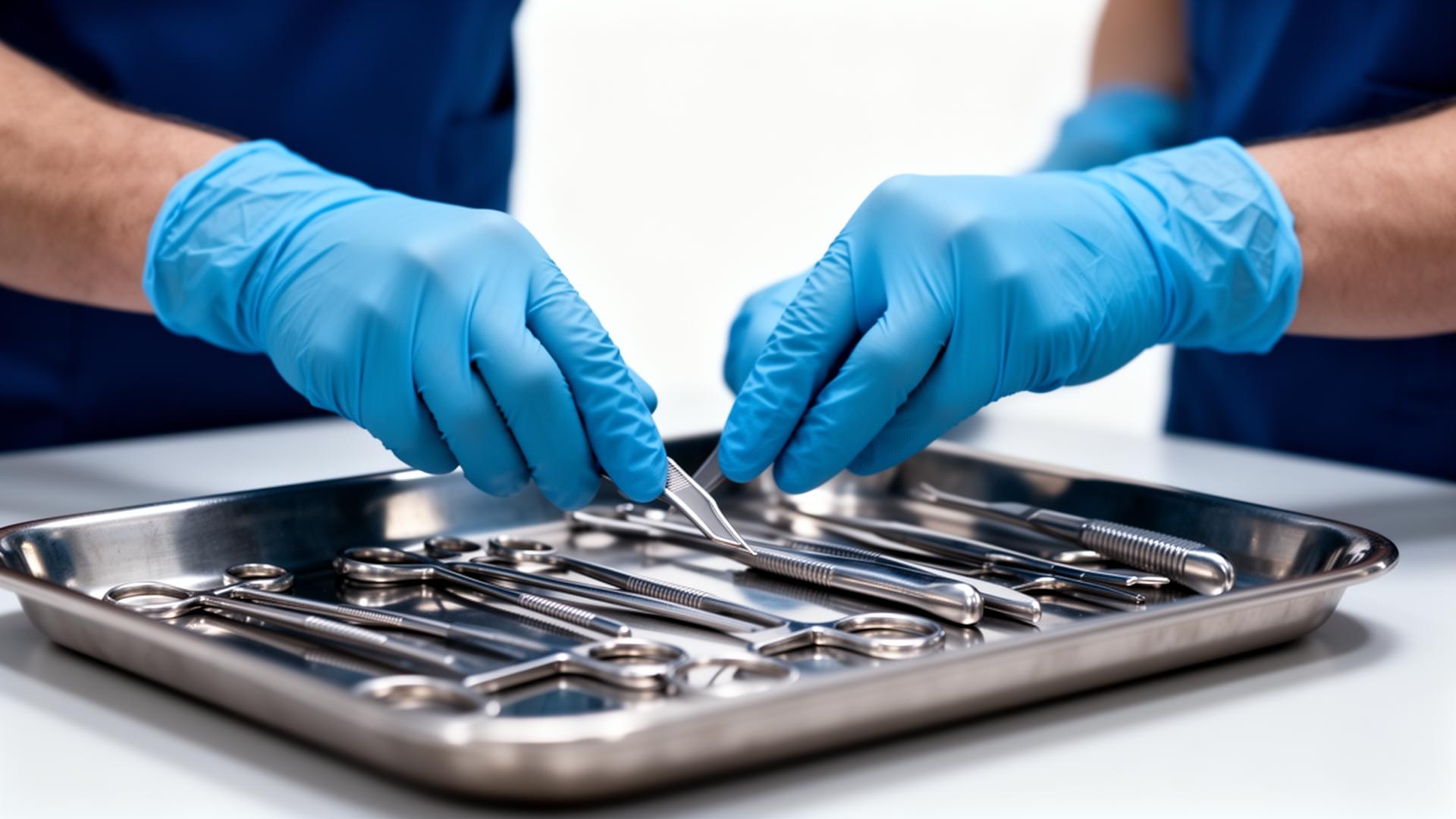 Surgeon preparing sterile instruments at Dr SOS Chelsea clinic